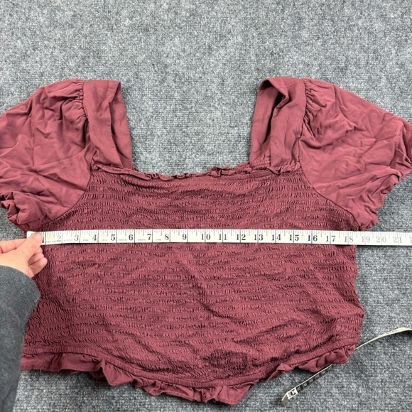 TORRID Women’s Mauve Bloused Sleeve Cropped Shirt size: 2 - 2X - Picture 7 of 7